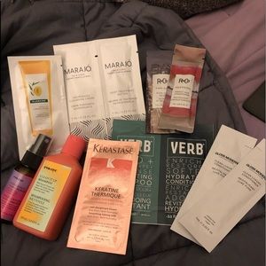 High end deluxe haircare sample bundle